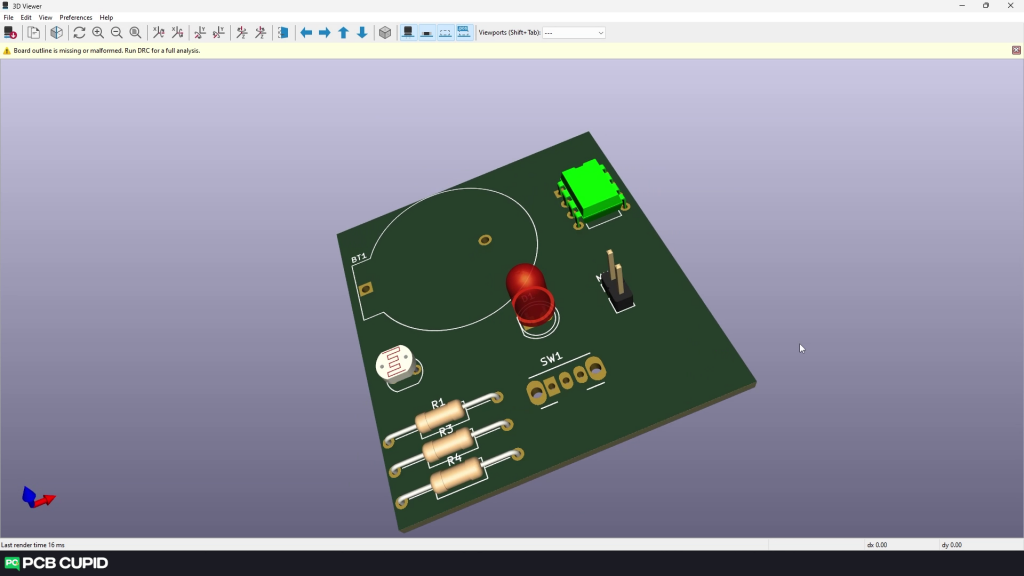 Kicad 3d viewer with warnings